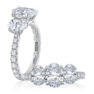 A Jaffe 18 Karat Three-Stone Engagement Ring MECXOV2378Q