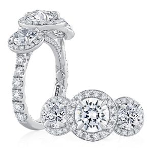 A Jaffe 14 Karat Three-Stone Engagement Ring MECXRD2393Q
