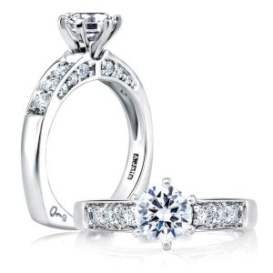 A Jaffe 18 Karat Signature Engagement Ring MES025