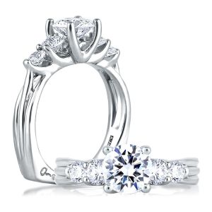 A Jaffe Platinum Signature Engagement Ring MES030