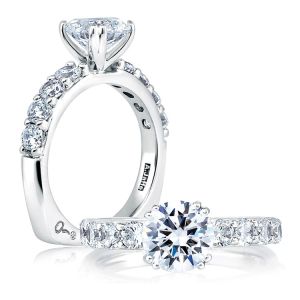 A Jaffe 14 Karat Diamond Engagement Ring MES078 / 80