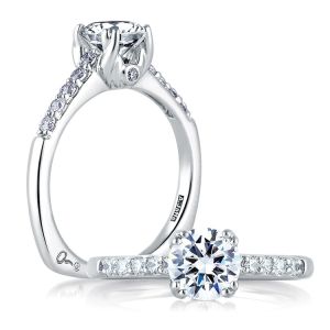 A Jaffe 18 Karat Signature Engagement Ring MES097