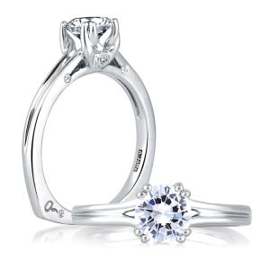 A Jaffe Platinum Solitaire Engagement Ring MES143