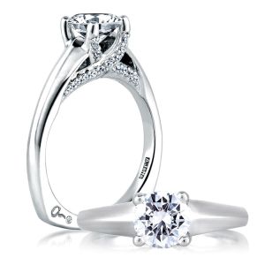 A Jaffe 18 Karat Signature Engagement Ring MES144