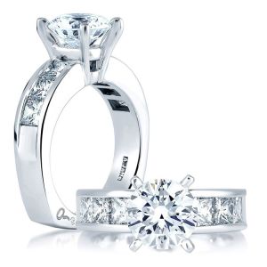 A Jaffe Platinum Signature Engagement Ring MES161