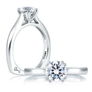 A Jaffe 14 Karat Solitaire Engagement Ring MES166