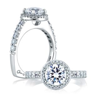 A Jaffe 18 Karat Signature Engagement Ring MES168