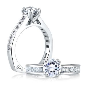 A Jaffe Platinum Signature Engagement Ring MES176