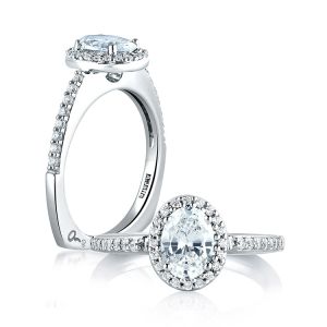 A Jaffe 18 Karat Signature Engagement Ring MES185