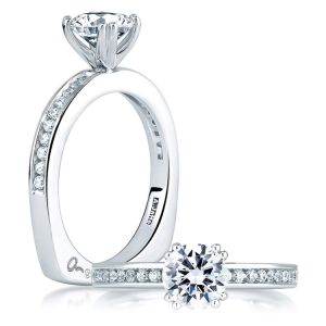 A Jaffe Platinum Signature Engagement Ring MES227