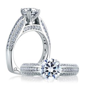 A Jaffe Platinum Signature Engagement Ring MES235