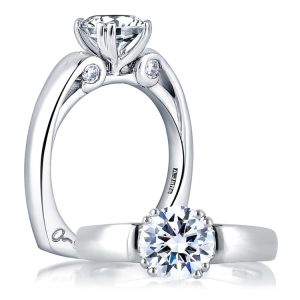 A Jaffe Platinum Solitaire Engagement Ring MES237
