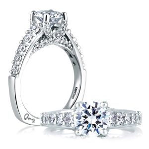 A Jaffe 18 Karat Signature Engagement Ring MES239