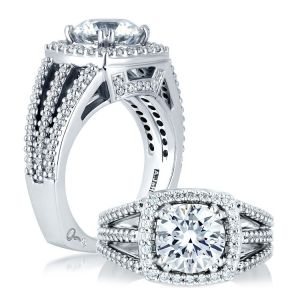A Jaffe Platinum Signature Engagement Ring MES256