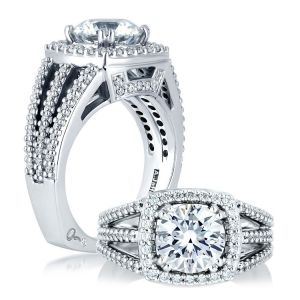 A Jaffe 18 Karat Signature Engagement Ring MES256