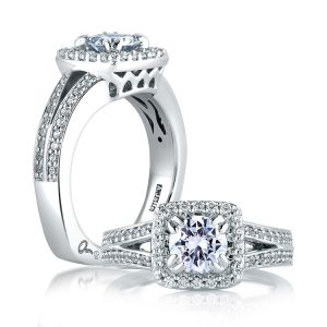A Jaffe Platinum Signature Engagement Ring MES264