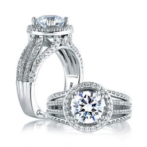 A Jaffe Platinum Signature Engagement Ring MES268
