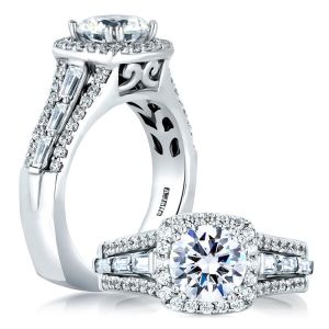 A Jaffe Platinum Signature Engagement Ring MES279