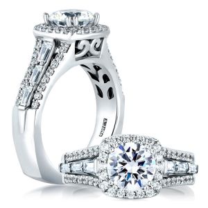 A Jaffe 18 Karat Signature Engagement Ring MES279