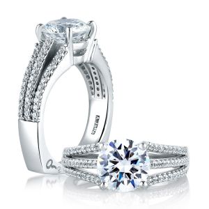 A Jaffe Platinum Signature Engagement Ring MES300