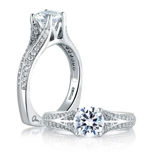 A Jaffe Platinum Signature Engagement Ring MES302