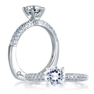 A Jaffe Platinum  Signature Engagement Ring MES307