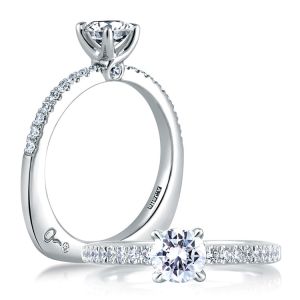 A Jaffe Platinum Signature Engagement Ring MES309