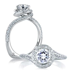 A Jaffe 18 Karat Signature Engagement Ring MES322