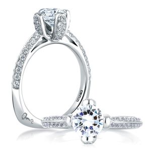 A Jaffe 18 Karat Signature Engagement Ring MES323