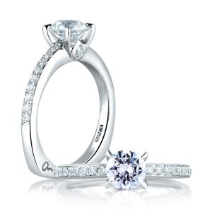 A Jaffe 18 Karat Signature Engagement Ring MES327