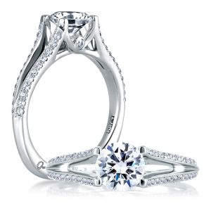 A Jaffe Platinum Signature Engagement Ring MES334