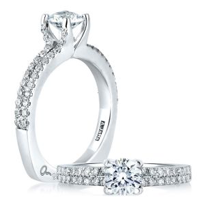 A Jaffe Platinum Signature Engagement Ring MES364