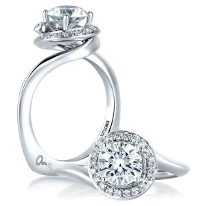 A Jaffe Platinum Signature Engagement Ring MES374