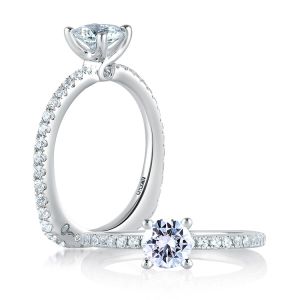 A Jaffe Platinum Signature Engagement Ring MES382