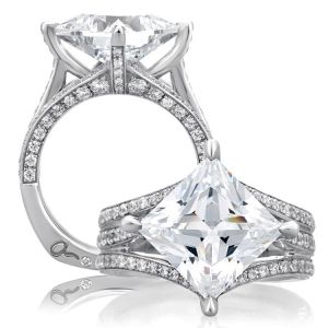 A Jaffe 18 Karat Signature Engagement Ring MES404