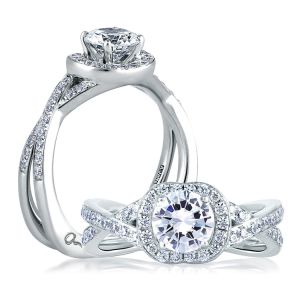A Jaffe Platinum Signature Engagement Ring MES410
