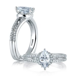 A Jaffe Platinum Signature Engagement Ring MES411