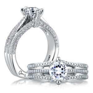 A Jaffe Platinum Signature Engagement Ring MES414