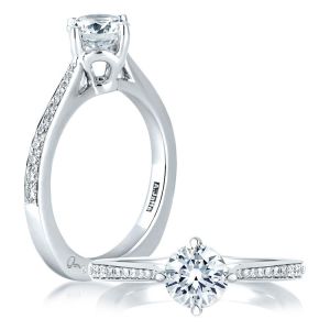 A Jaffe 18 Karat Signature Engagement Ring MES429