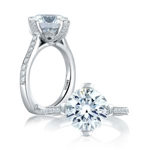 A Jaffe Platinum Signature Engagement Ring MES432