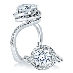 A Jaffe 18 Karat Signature Engagement Ring MES433