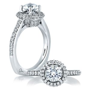 A Jaffe Platinum Signature Engagement Ring MES437