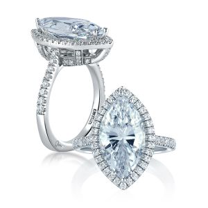 A Jaffe Platinum Signature Engagement Ring MES440
