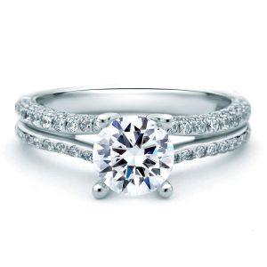 A.JAFFE Platinum Signature Engagement Ring MES519