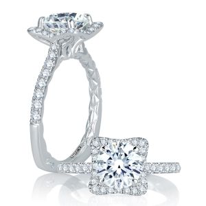 A.JAFFE 18 Karat Signature Engagement Ring MES750Q