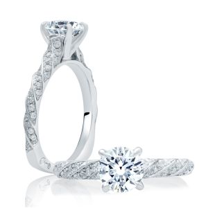 A.JAFFE Platinum Signature Engagement Ring MES820