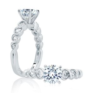 A.JAFFE Platinum Signature Engagement Ring MES823