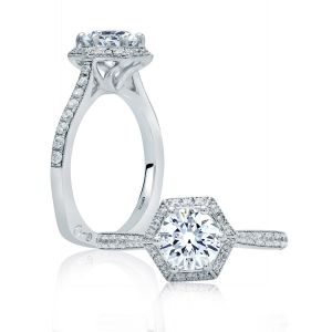 A.JAFFE 18 Karat Signature Engagement Ring MES827