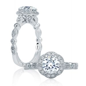 A.JAFFE Platinum Signature Engagement Ring MES828