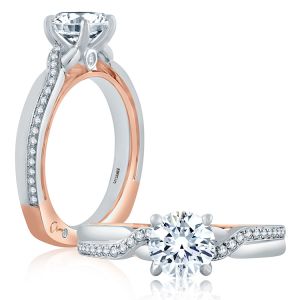 A.JAFFE Platinum Signature Engagement Ring MES849